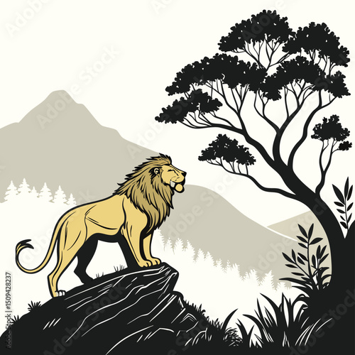Ad"Royal Lion with Crown – Tribal Tattoo Vector Design"

obe Illustrator Artwork