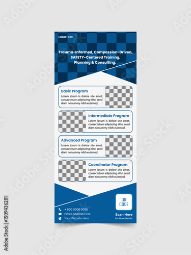 Training Services Roll Up Banner Design Template