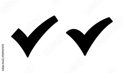 Check mark icon logo design. Tick mark sign and symbol