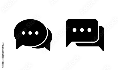 Chat icon logo design. speech bubble sign and symbol. comment icon. message