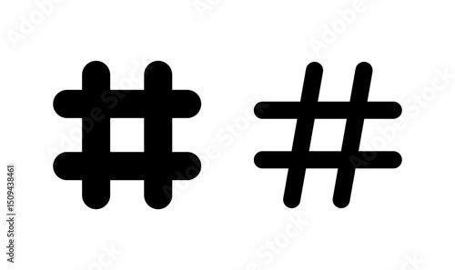 Hashtag icon logo design. hashtag sign and symbol