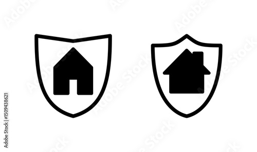 house insurance icon logo design. house protection sign and symbol