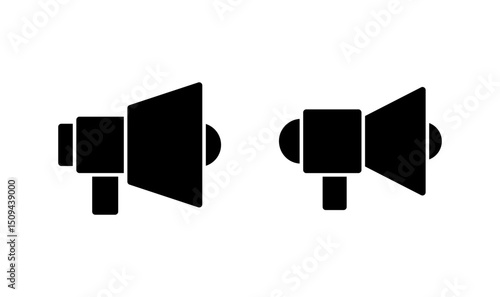 Megaphone icon logo design. Loudspeaker sign and symbol