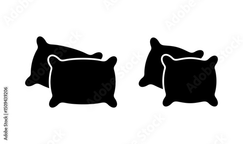 Pillow icon logo design. Pillow sign and symbol. Comfortable fluffy pillow