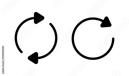 Refresh icon logo design. Reload sign and symbol. Update icon.