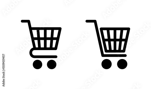 Shopping icon logo design. Shopping cart sign and symbol. Trolley icon