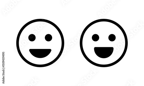 Smile icon logo design. smile emoticon icon. feedback sign and symbol