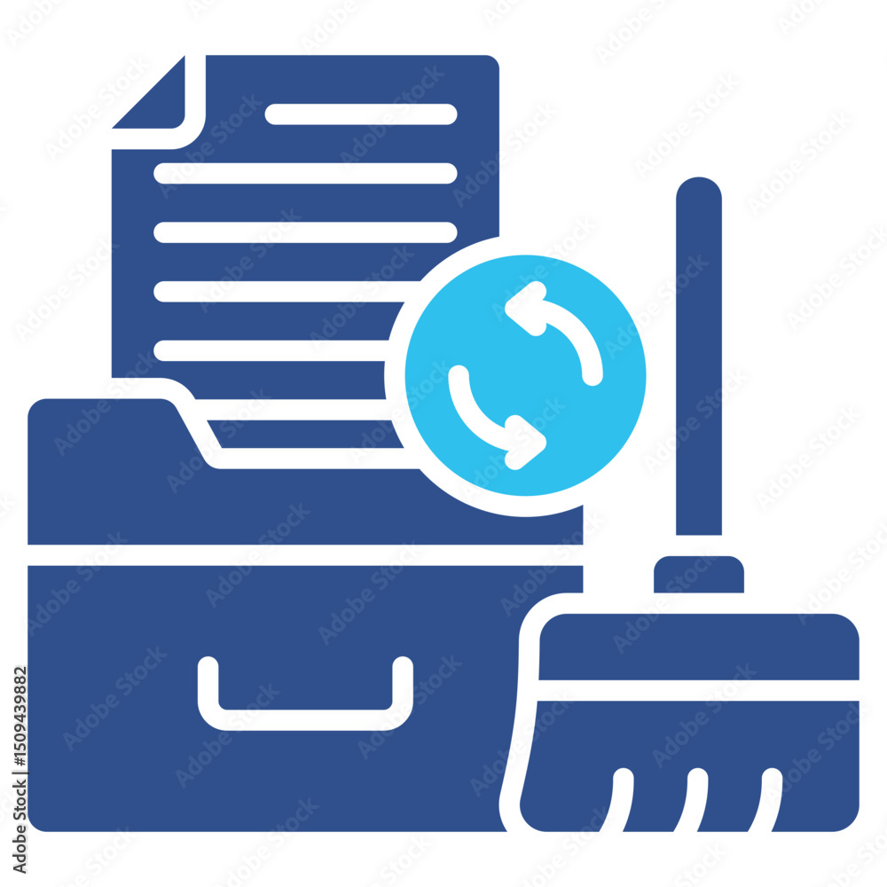 Obraz premium Data Cleaning Icon