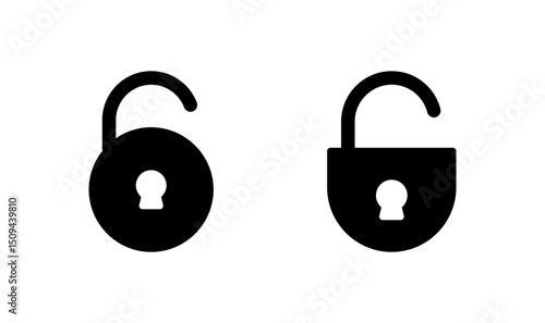 Unlock icon logo design. Unlock sign and symbol. unlocked padlock icon
