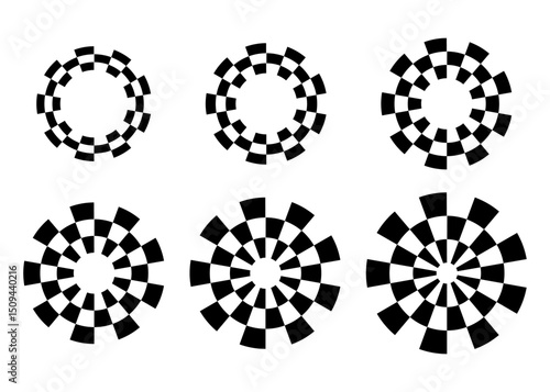circle vector geometry pattern black for logo or background. vector eps 