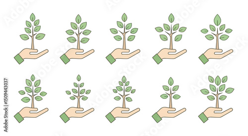 World environment day eco friendly graphics earth icons and green leaf designs isolated on white background