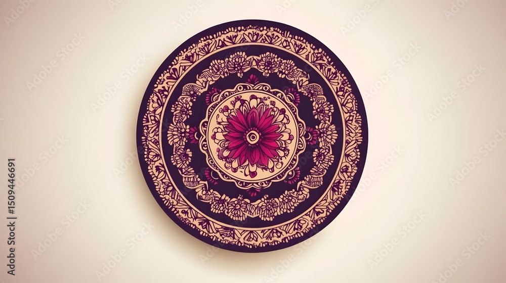 Fototapeta premium Ornate Mandala Design Circular Pattern Floral Art