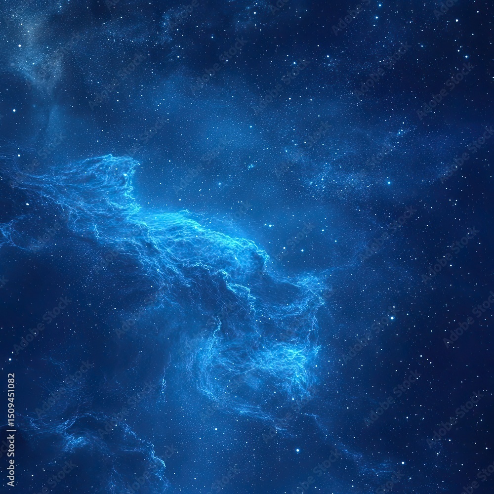 Fototapeta premium Deep space nebula, vibrant cosmic clouds against a backdrop of stars