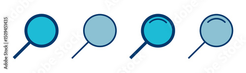 Search icon vector isolated on white background. Glass vector icon. search magnifying glass icon. Find