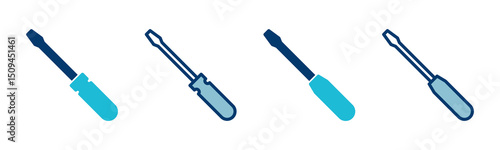 Screwdriver icon vector isolated on white background. Screwdriver vector icon