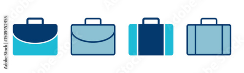Briefcase icon vector isolated on white background. Briefcase vector icon