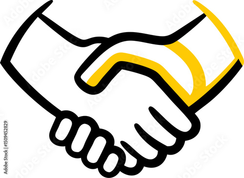 Two hands shaking in agreement partnership deal