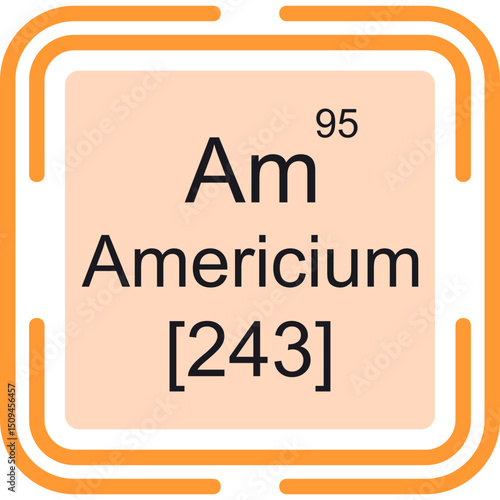 Tableau sur toile Americium Icon