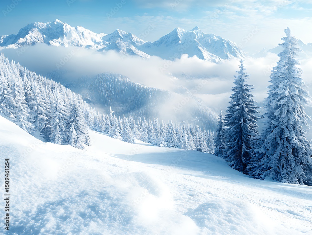 Snowy mountain range Snowy mountain range