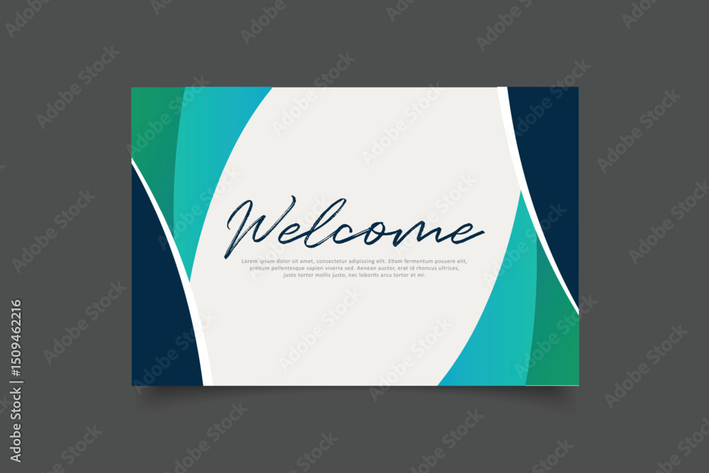 Fototapeta premium welcome greeting card template design