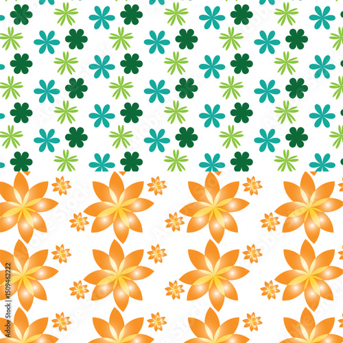Wallpaper Mural Seamless floral pattern, flowers, colourful, wallpaper, design, vector. Torontodigital.ca