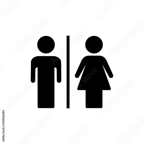 Toilet icon symbol for apps and websites. Girls and boys restrooms sign and symbol. bathroom sign. wc, lavatory