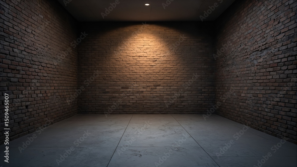 empty room with brick wall empty room with brick wall