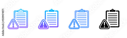 Incident Report Multi Style Icon Set