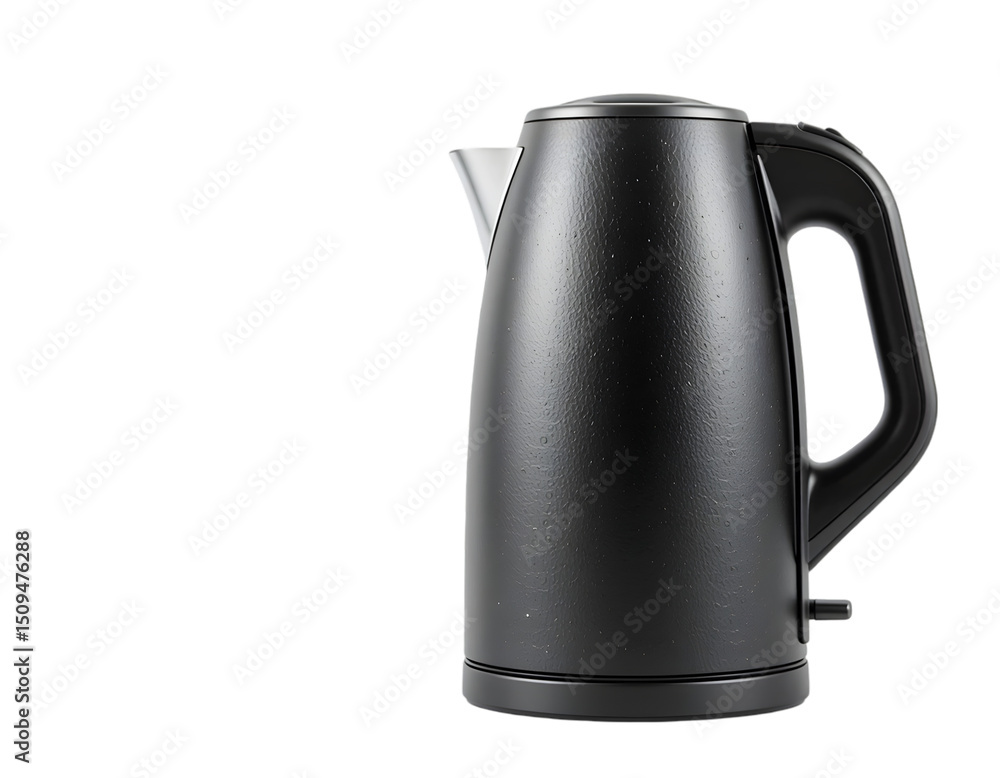 Black Electric Kettle Isolated on Transparent Background Black Electric Kettle Isolated on Transparent Background