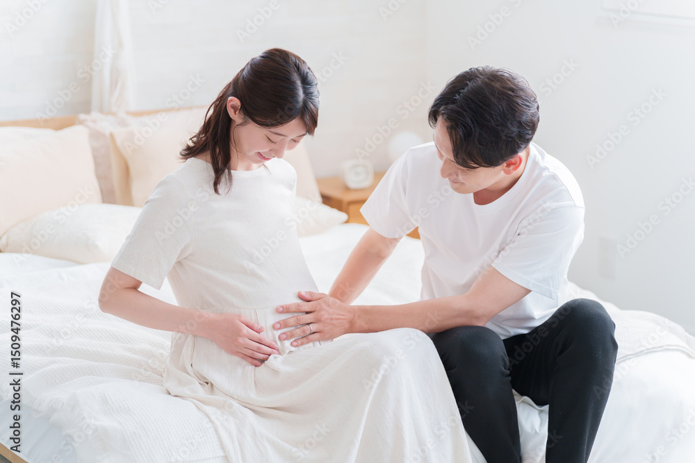 妊婦の妻と夫 妊婦の妻と夫