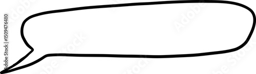 Long Horizontal Hand Drawn Talk Frame