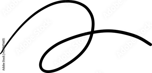 Loose Hand Drawn Spiral Curve Stroke