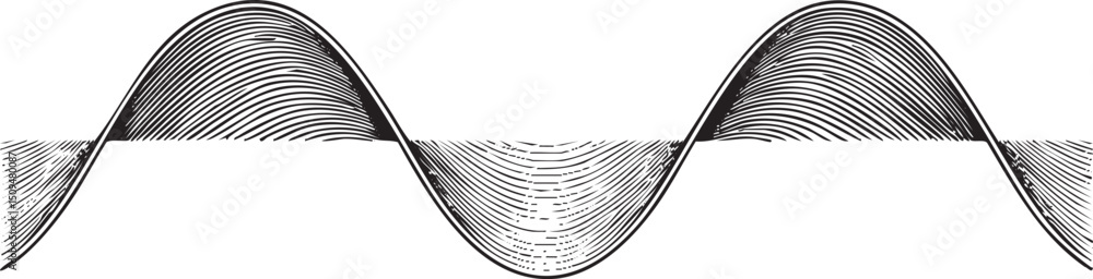 Naklejka premium bold continuous wave dominates the .