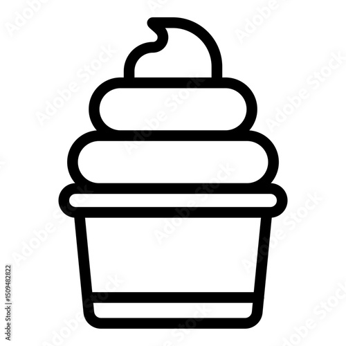 Soft serve icon. Vector line icon