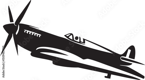 sleek black airplane gracefully ascends into the sky.