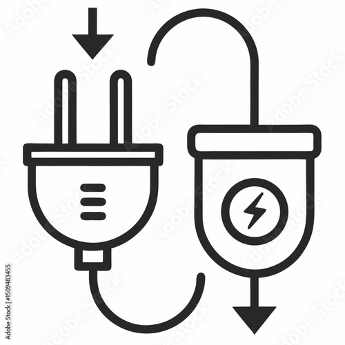 Electric plug connecting to power source energy efficiency
