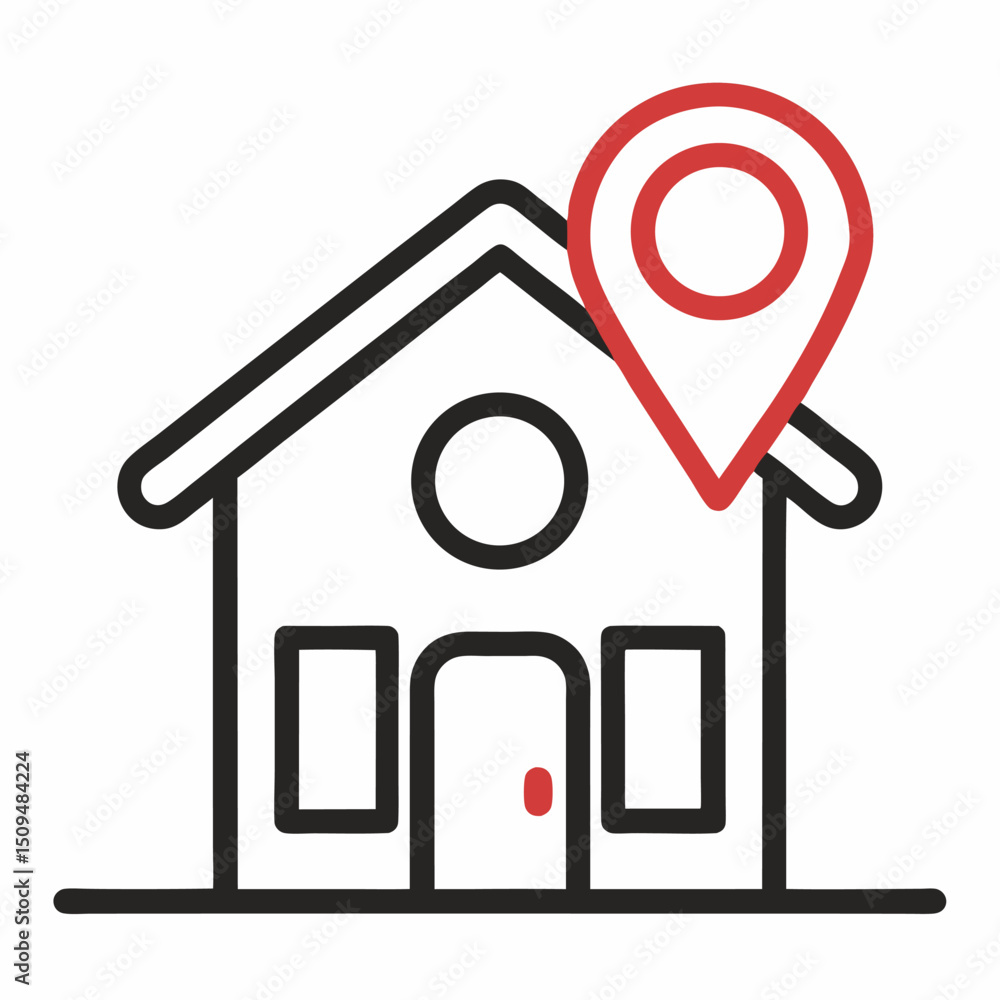 House location map pin real estate home address gps House location map pin real estate home address gps