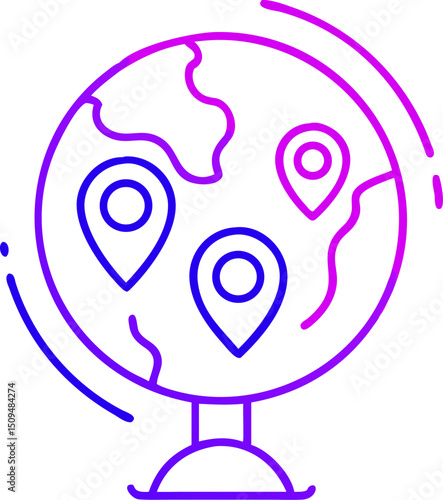 Global positioning system world map location tracking