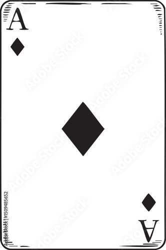 single playing card displays the Ace of Diamonds.