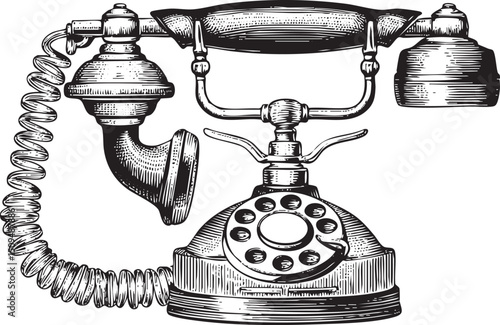 vintage rotary telephone rests on a wooden stand showcasing its ornate .