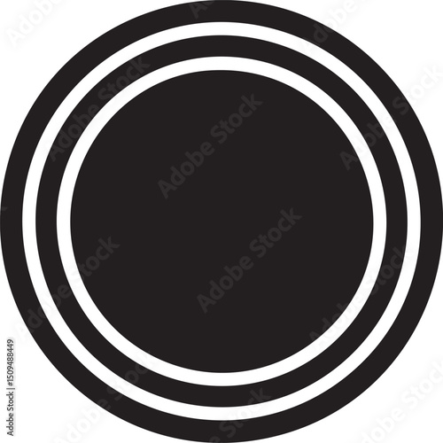 bold layered circle with three concentric rings.