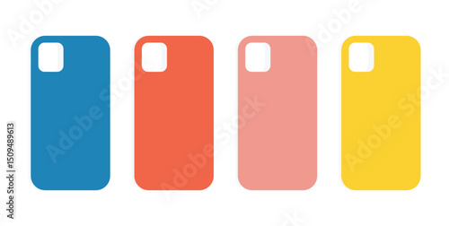 Illustration case cellphone silicon plastic isolated on white background