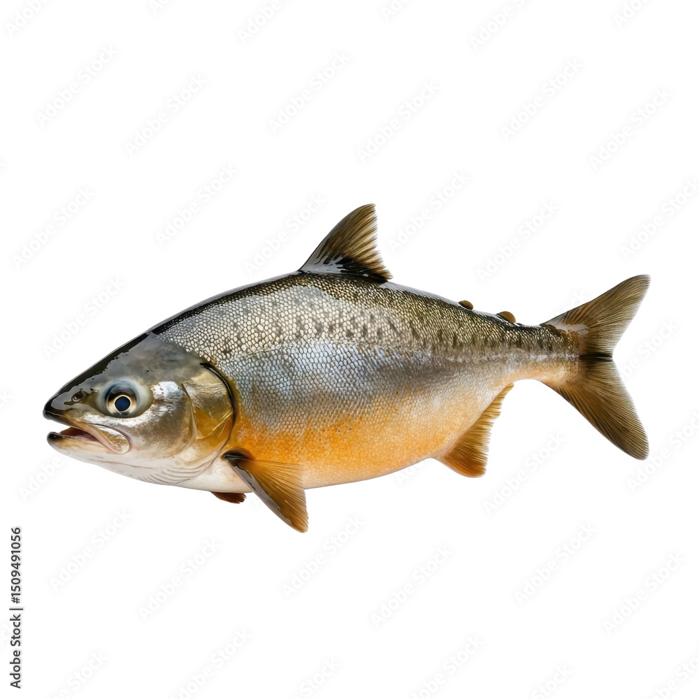 trout on white background trout on white background