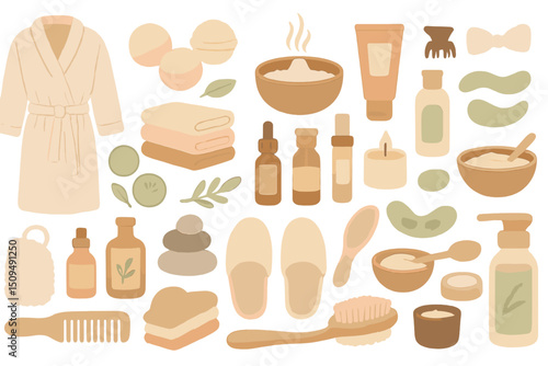 Relaxing spa essentials for a rejuvenating home experience with natural elements