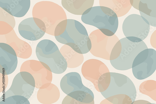 Soft pastel abstract shapes create a serene and calming backdrop suitable for modern design applications