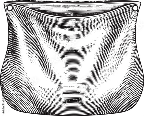 simple detailed of a rounded sack.