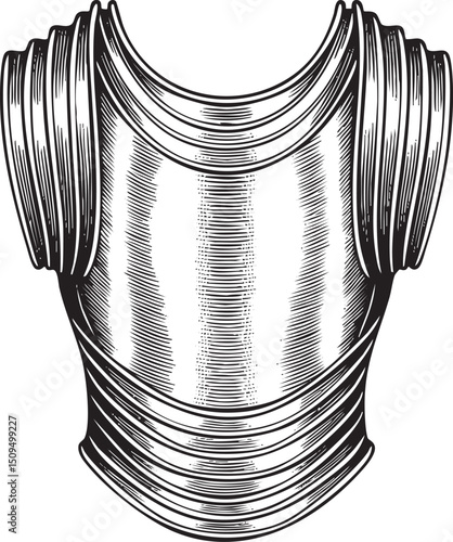 detailed intricate of a medieval breastplate.