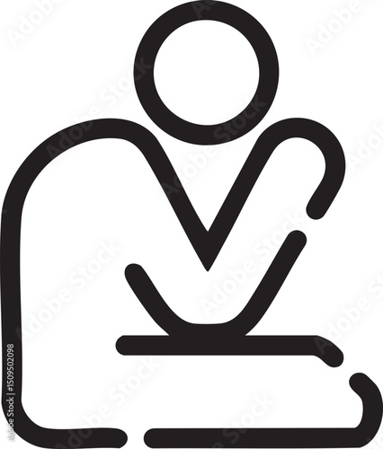 person meditates in a seated position with their hands positioned on their knees.