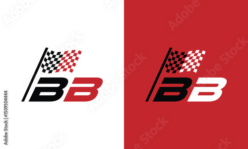 BB racing monogram logo design