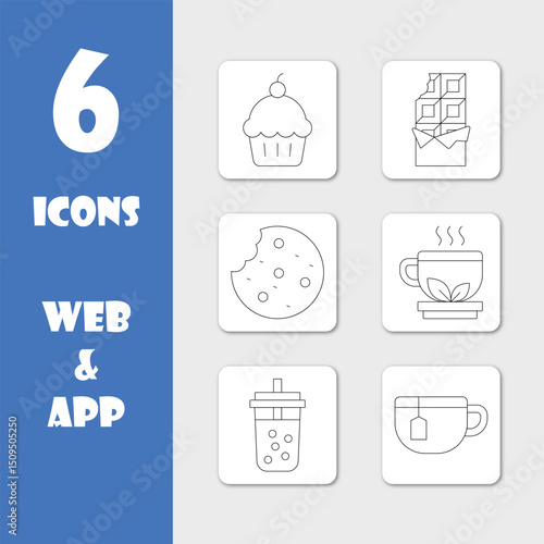 Web and app icons pack vector illustration